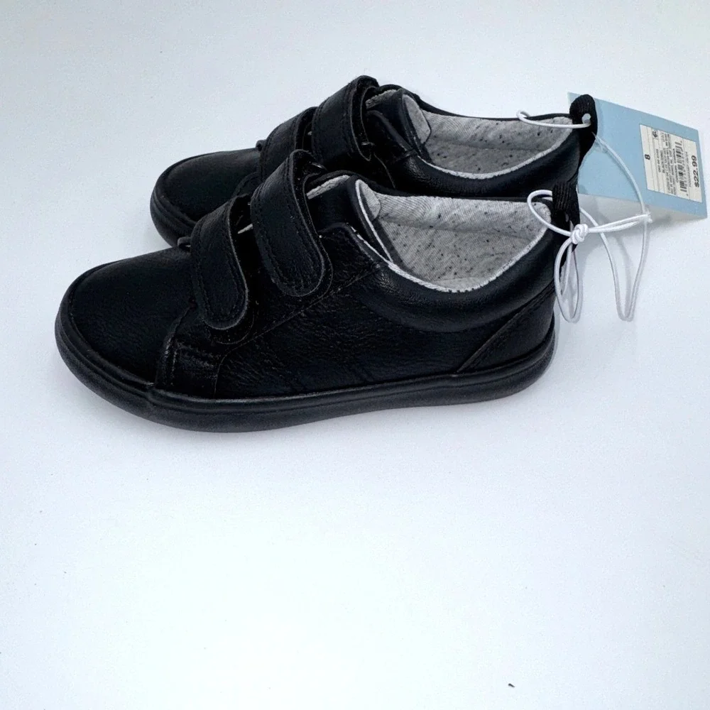 Cat & Jack Toddler Boys Dino Sneakers Black Size 11T Hook Loop NWT